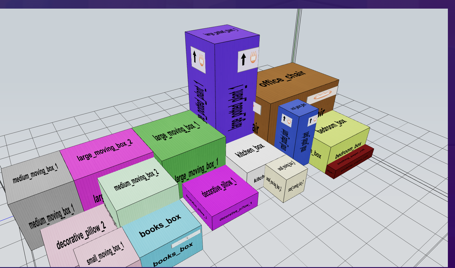 3D visualization of optimized truck loading plan generated from photos